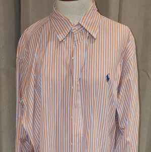 Ralph lauren Classic Fit Striped Poplin Long Sleeve Shirt